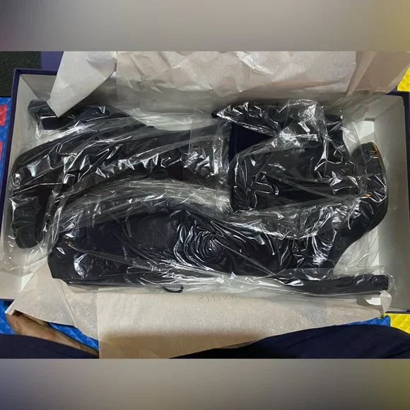 Stuart Weitzman Suede Over-the-Knee Blue Boots - Picture 5 of 9